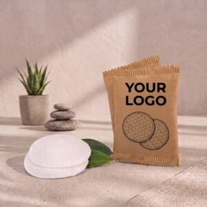 Branded hotel cotton pads