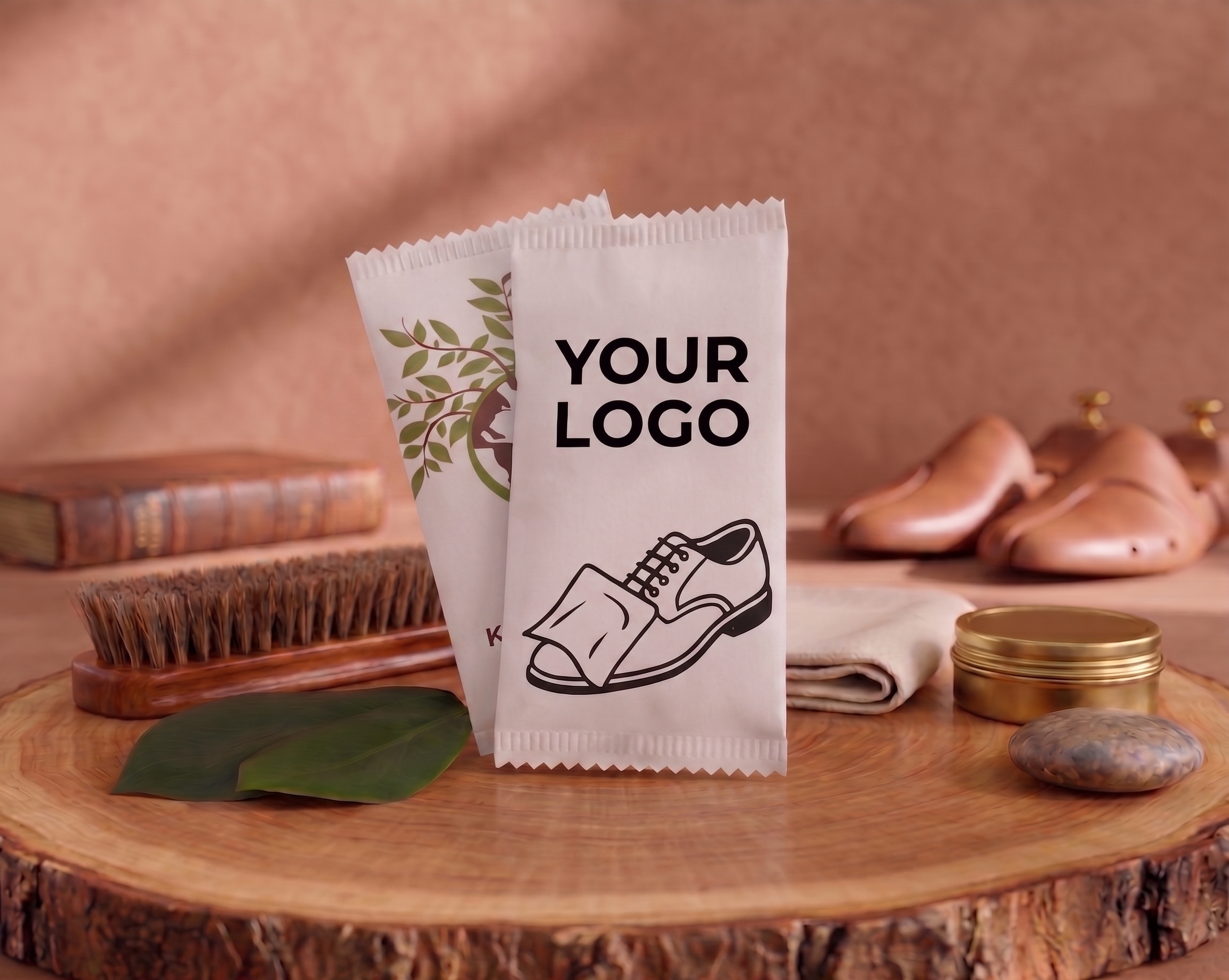Hotel shoe shine wipe